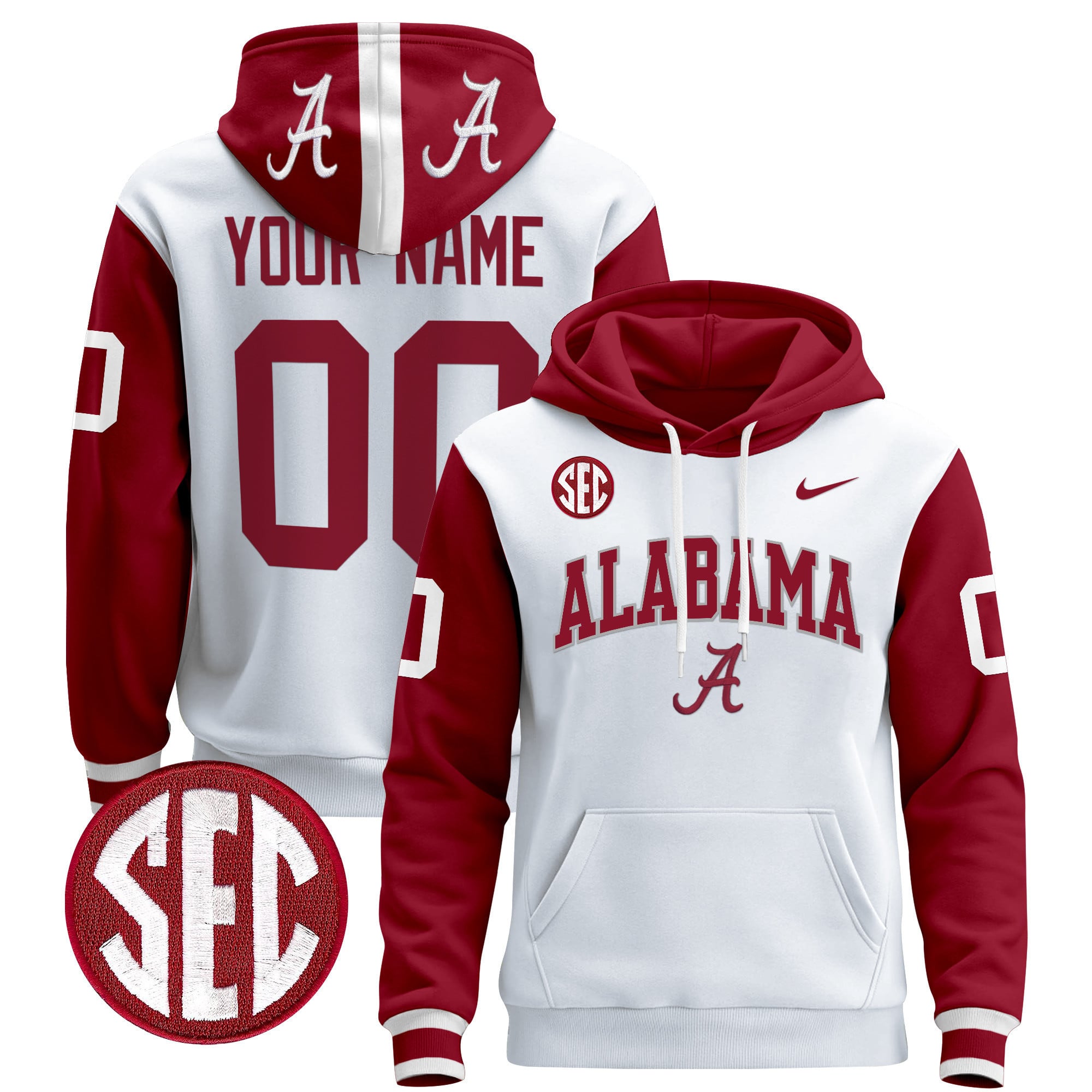 Alabama Crimson Tide 2024 Custom Pullover Hoodie V3