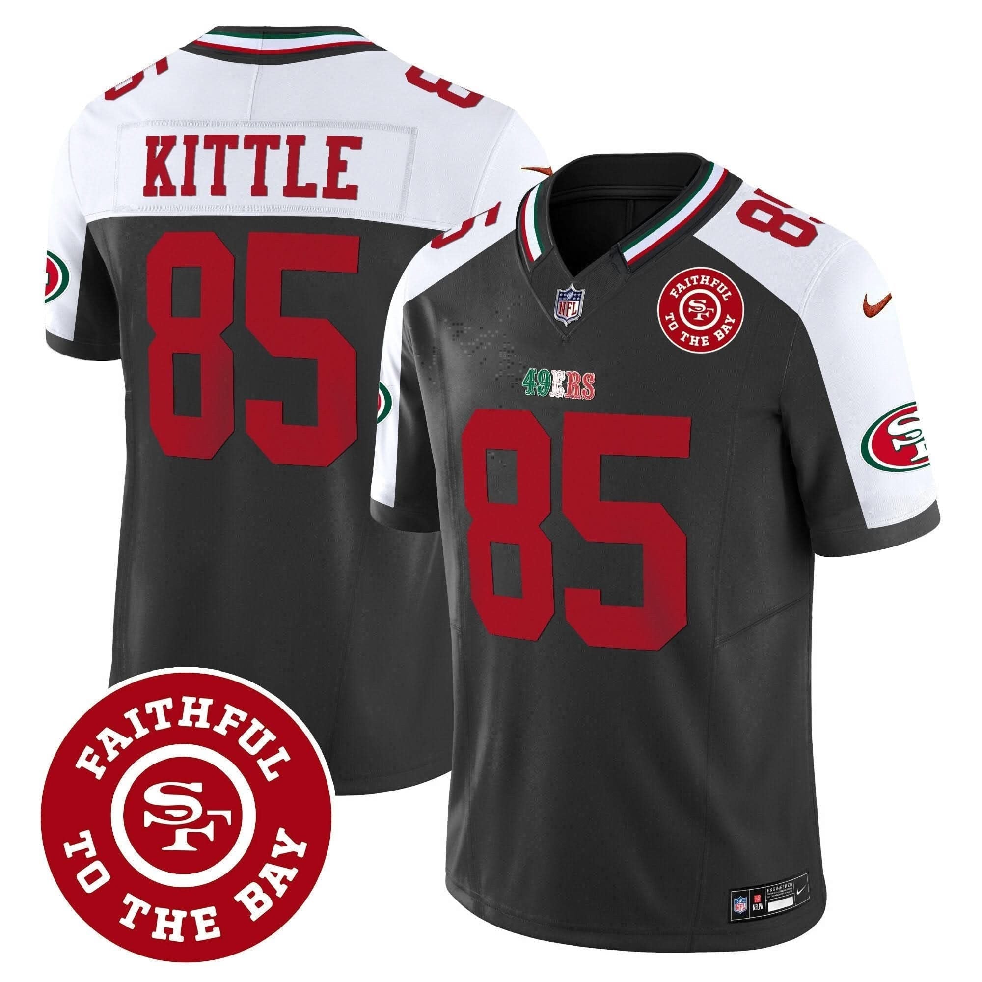 49ers Mexico Faithful To The Bay Patch Vapor Jersey - All Stitched